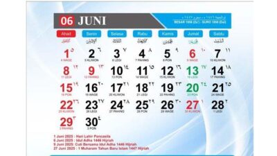 Kalender juni 2025 libur