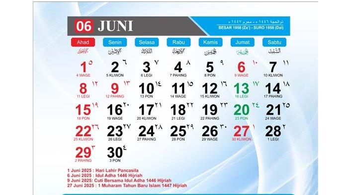 Libur Menarik Juni 2025 Kalender Lengkap