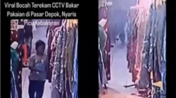 Aksi Bocah Bakar Pakaian di Pasar Depok Hebohkan Jagat Maya