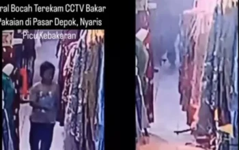 Aksi Bocah Bakar Pakaian di Pasar Depok Hebohkan Jagat Maya