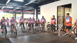 Gowes Bareng Rayakan Ulang Tahun Telkom dan PWI Kepri ke 59 di Batam