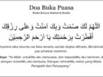 Doa buka puasa tarwiyah