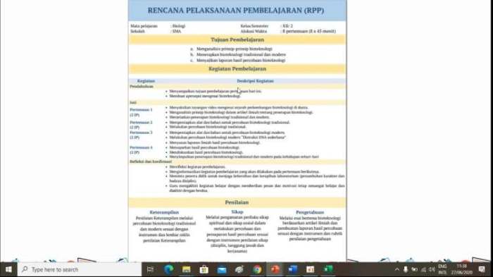 Format rpp 1 lembar matematika smp