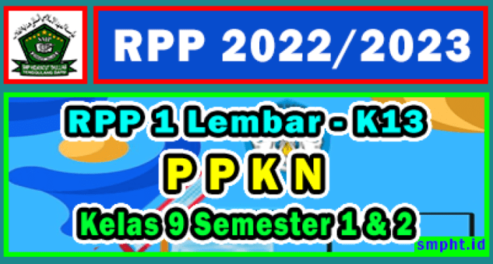 Rpp 1 lembar ppkn smp kelas 8