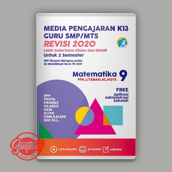 Rpp matematika smp 1 lembar