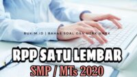 Rpp 1 lembar bahasa indonesia smp