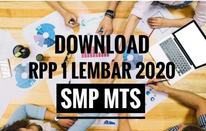 Download rpp 1 lembar matematika smp