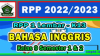 Rpp 1 lembar bahasa inggris smp