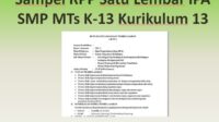 Rpp 1 lembar ipa terlengkap smp