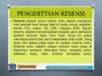 Tujuan Resensi Karya Sastra